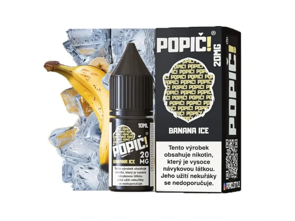 E-liquid - POPIČ! - Banana Ice 10ml / 20mg