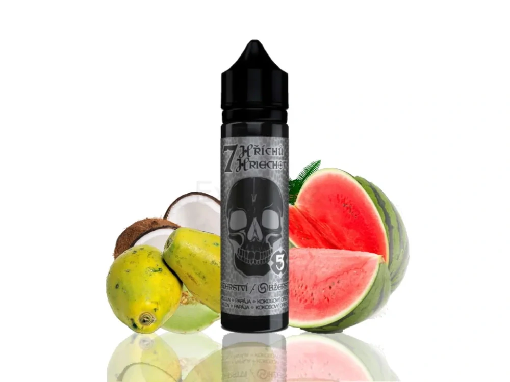 7 Hříchů - Shake & Vape - 5 Obžerství 10ml (Meloun, Papája, Kokos)