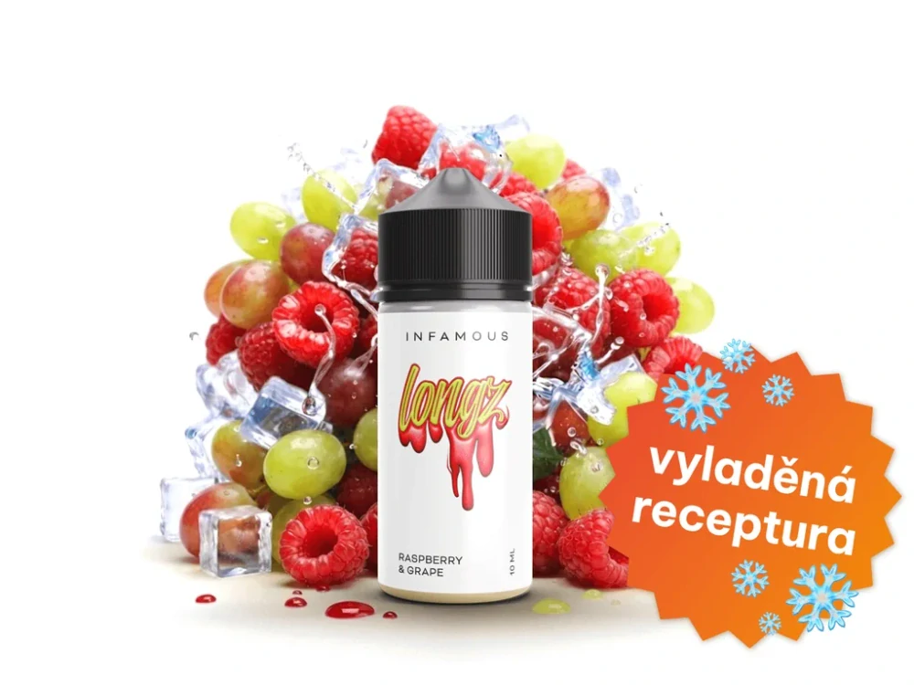 Příchuť SNV Infamous LongZ - Raspberry & Grape 10ml/100