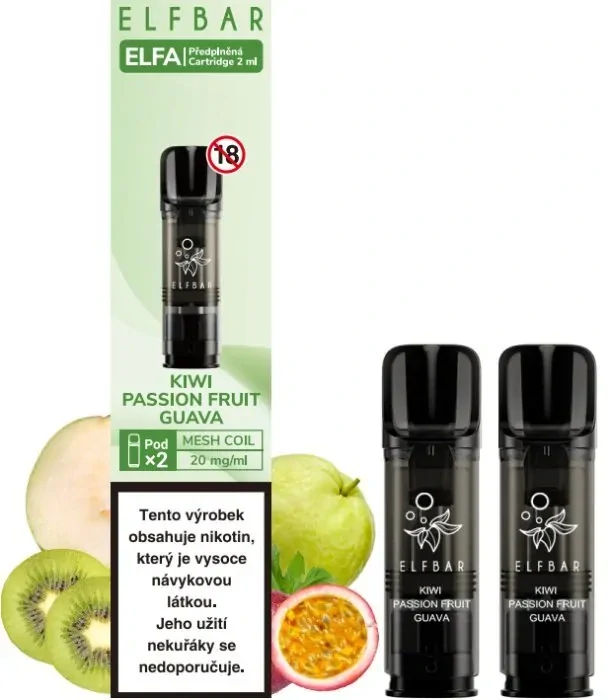 ELF BAR ELFA POD náplň Kiwi Passion Fruit Guava 20mg 2ks