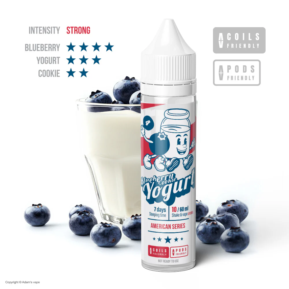 Adam's vape Blueberry Cookie Yogurt