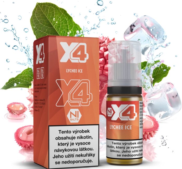 Liquid X4 Bar Juice - Chladivé liči (Lychee Ice) 10ml - 20mg