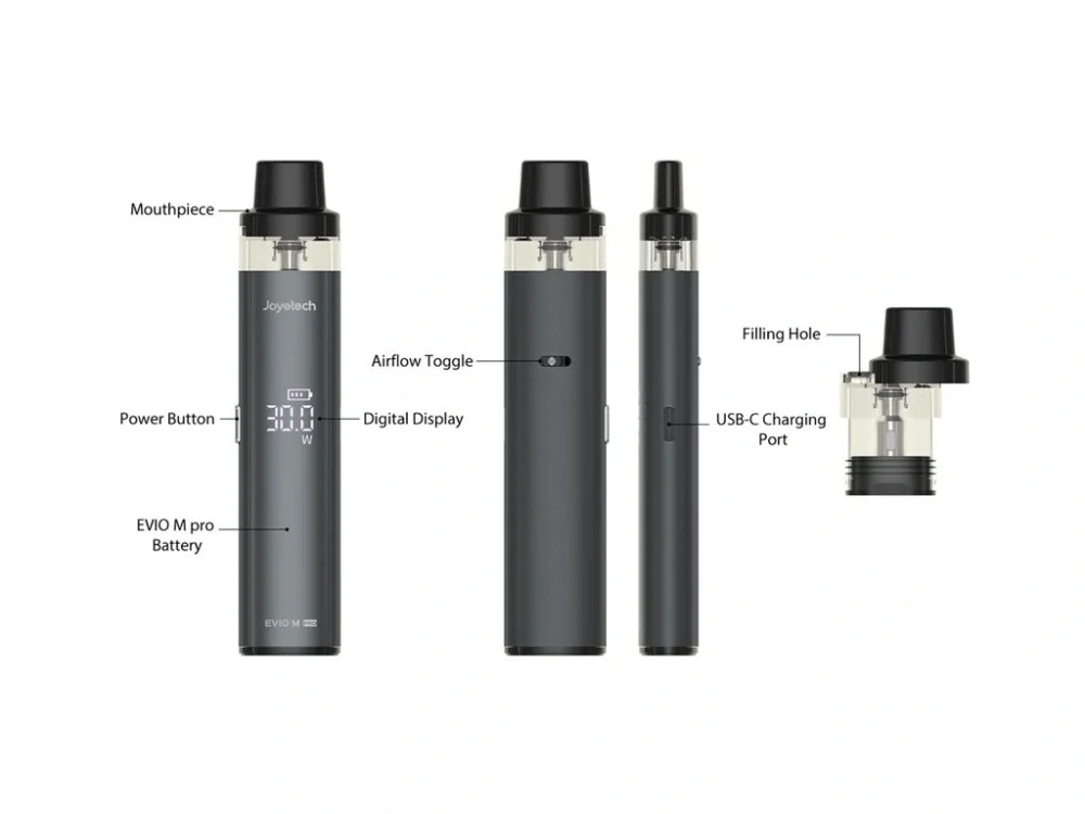 Joyetech EVIO M PRO elektronická cigareta 1100mAh Carbon Fiber Black 