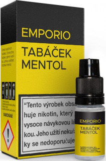 Liquid EMPORIO Tabáček - Mentol 10ml - 18mg