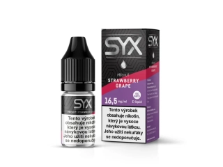 E-liquid SYX NS - Strawberry Grape (Jahody a Hroznové víno) 10ml 16,5mg