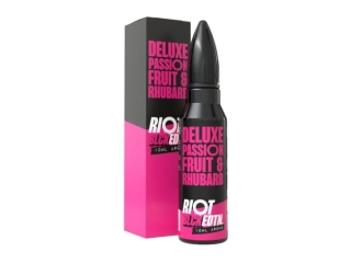 Příchuť Riot Squad - Black Edition - Deluxe Passionfruit and Rhubarb / Marakuja s rebarborou 10ml SnV