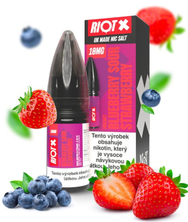 Liquid RIOT X Salt Blueberry Sour Strawberry (Kyselá borůvka a jahoda) 10ml-10mg