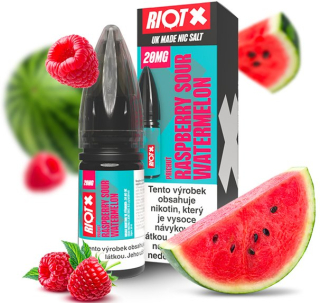 Liquid RIOT X Salt Raspberry Sour Watermelon (Malina a vodní meloun) 10ml-10mg