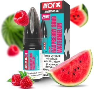 Liquid RIOT X Salt Raspberry Sour Watermelon (Malina a vodní meloun) 10ml-20mg
