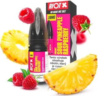 Liquid RIOT X Salt Sour Pineapple Raspberry (Ananas a nakyslá malina) 10ml-20mg